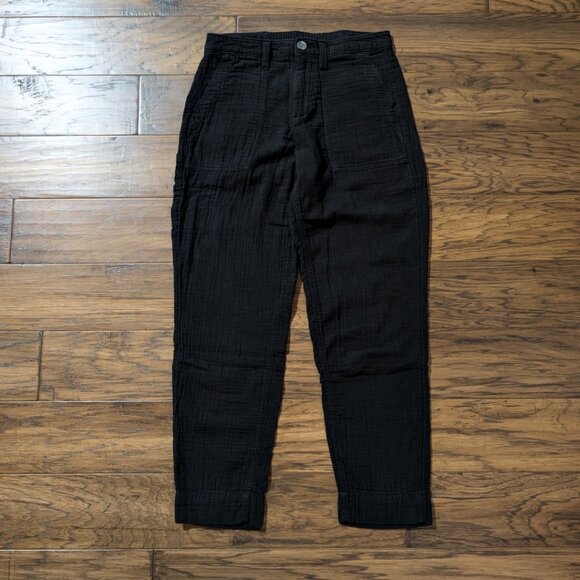 Old Navy crinkle gauze ankle length pants black size 0 - Picture 4 of 15